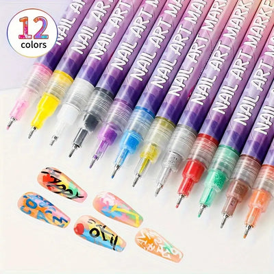 Stylos de Nail Art MagicMani™ - Créativité Rapide et Sans Salissures pour Enfants