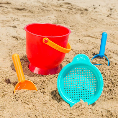 Ensemble de jouets de plage Fidtoy : seau, pelle et râteau pour enfants