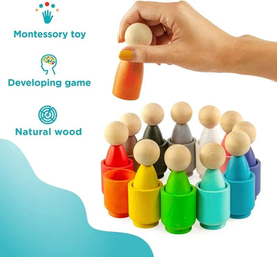Juguete Montessori para reconocer fácilmente los colores principales