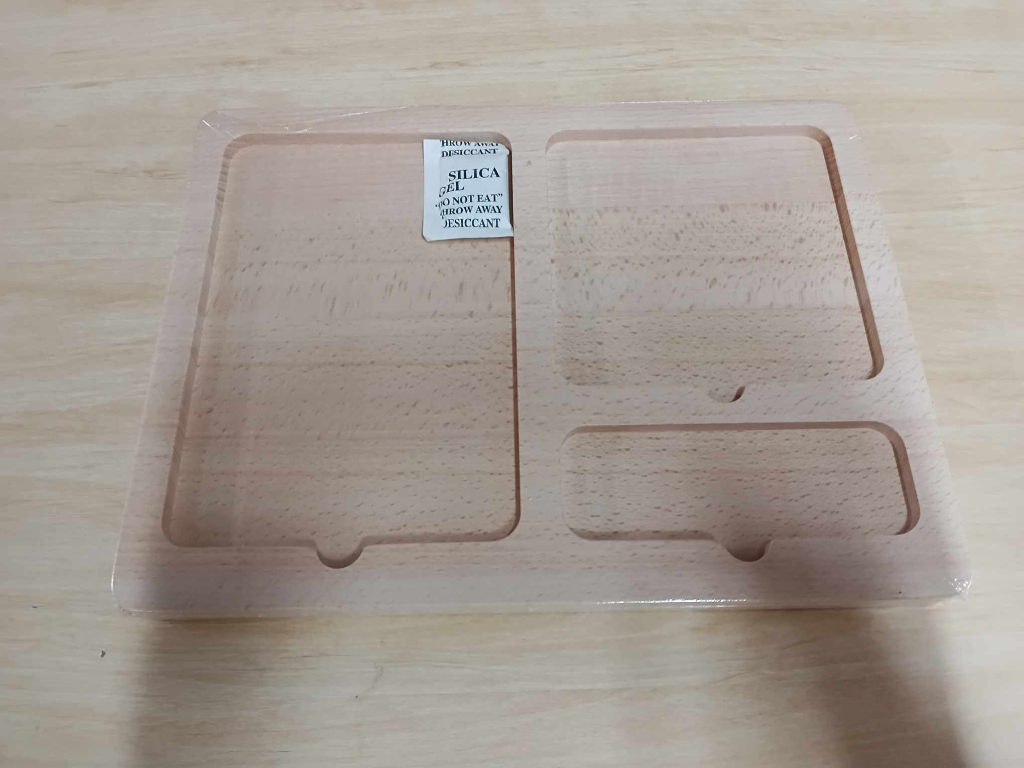 Montessori Wooden 3 Card Slot Sorting Tray Focus Board