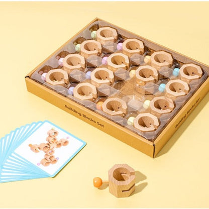 Wooden Creative Game with Cards - Open Ended Play Toys