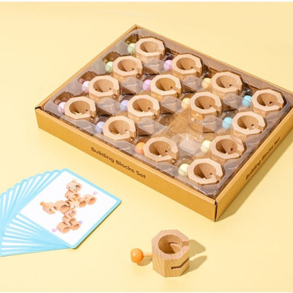 Wooden Creative Game with Cards - Open Ended Play Toys