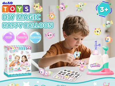 Ballons gonflables jouets à presser, jouets Kawaii Squishies pour fêtes d'enfants de 4 à 8 ans et de 8 à 12 ans, recharges de Squishy qui brillent dans le noir - Kit de fabrication de Squishy DIY