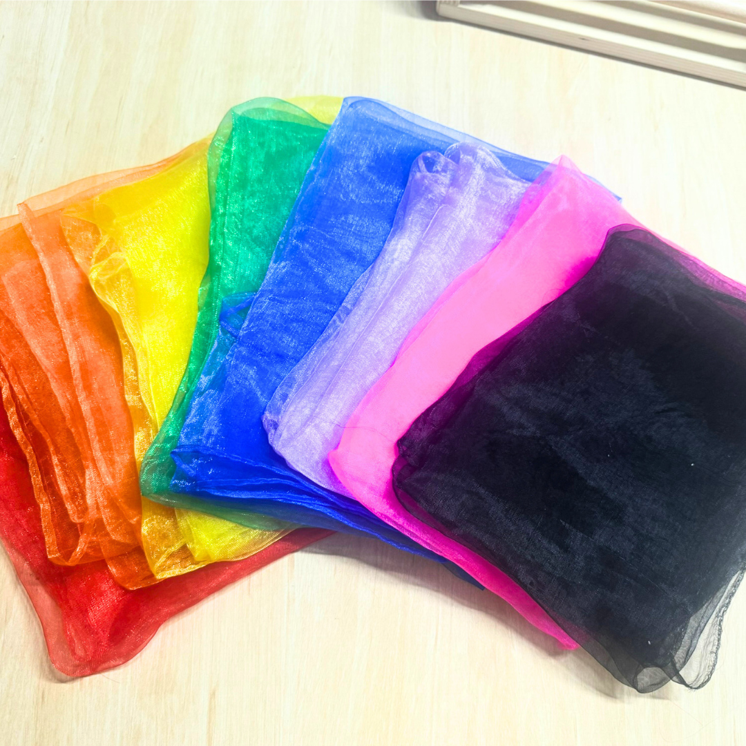 Mesh Play Scarves Imaginative Play Toy Fabrics 60cm x 60cm