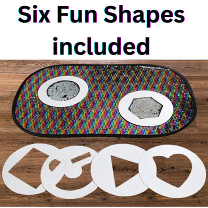 Kids Sensory Sequin Wall Panel Toy Flipping Fabric for Speech Occupation Therapy