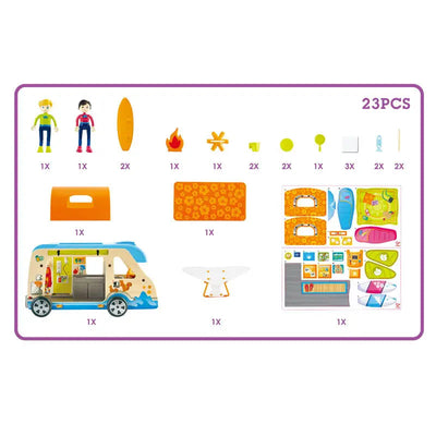 "Fidtoy Camper Van Playset - Imaginative Toy for Toddlers