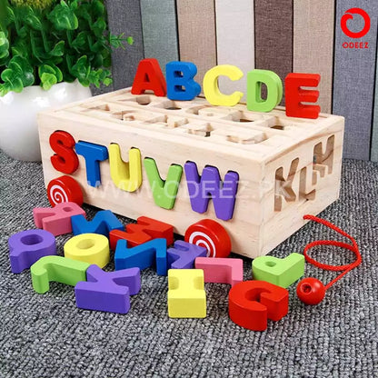 Alphabet Sorting Wooden Car