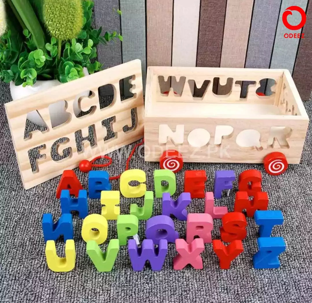 Alphabet Sorting Wooden Car