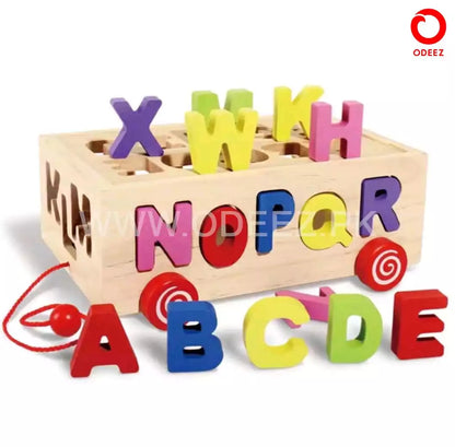 Alphabet Sorting Wooden Car