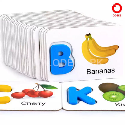 Alphabet wooden Identification Cards - 625