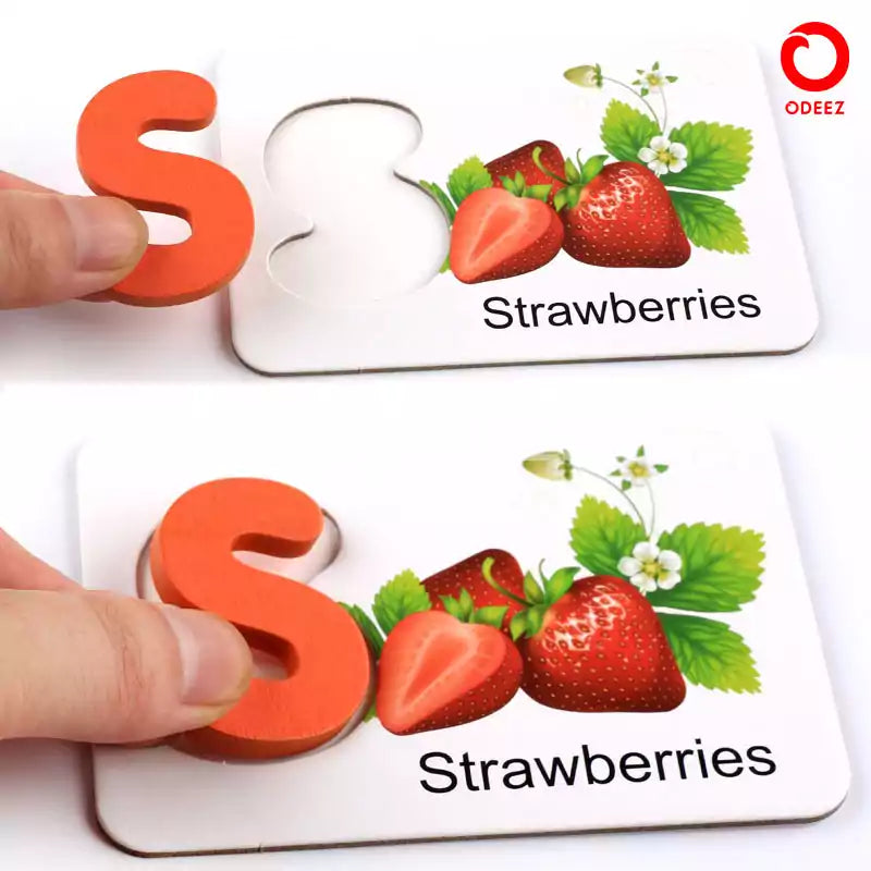 Alphabet wooden Identification Cards - 625