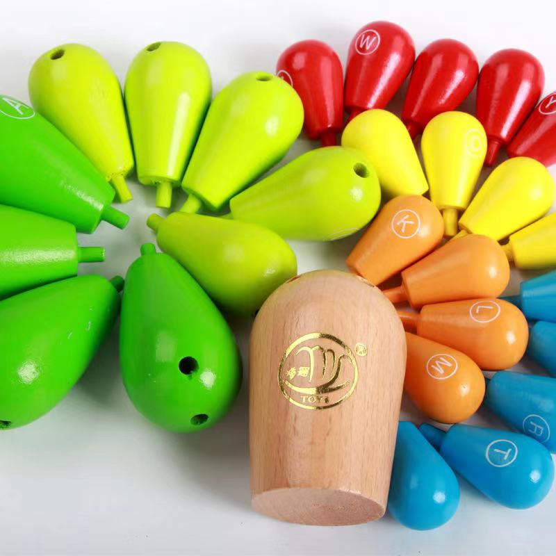 Wooden Aphabet Cactus -  Fine motor skills toys