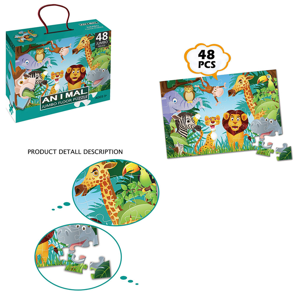 Animal world Jumbo Floor Puzzles - 48 pieces