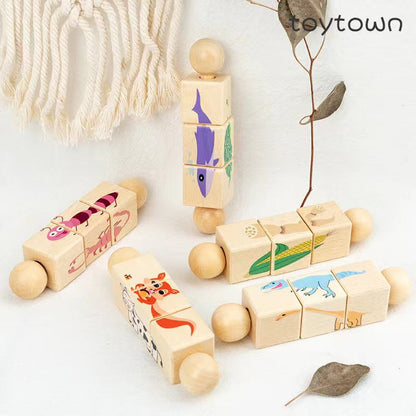 Wooden Rotating Animal Puzzle - Best Montessori Toys