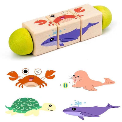Wooden Rotating Animal Puzzle - Best Montessori Toys