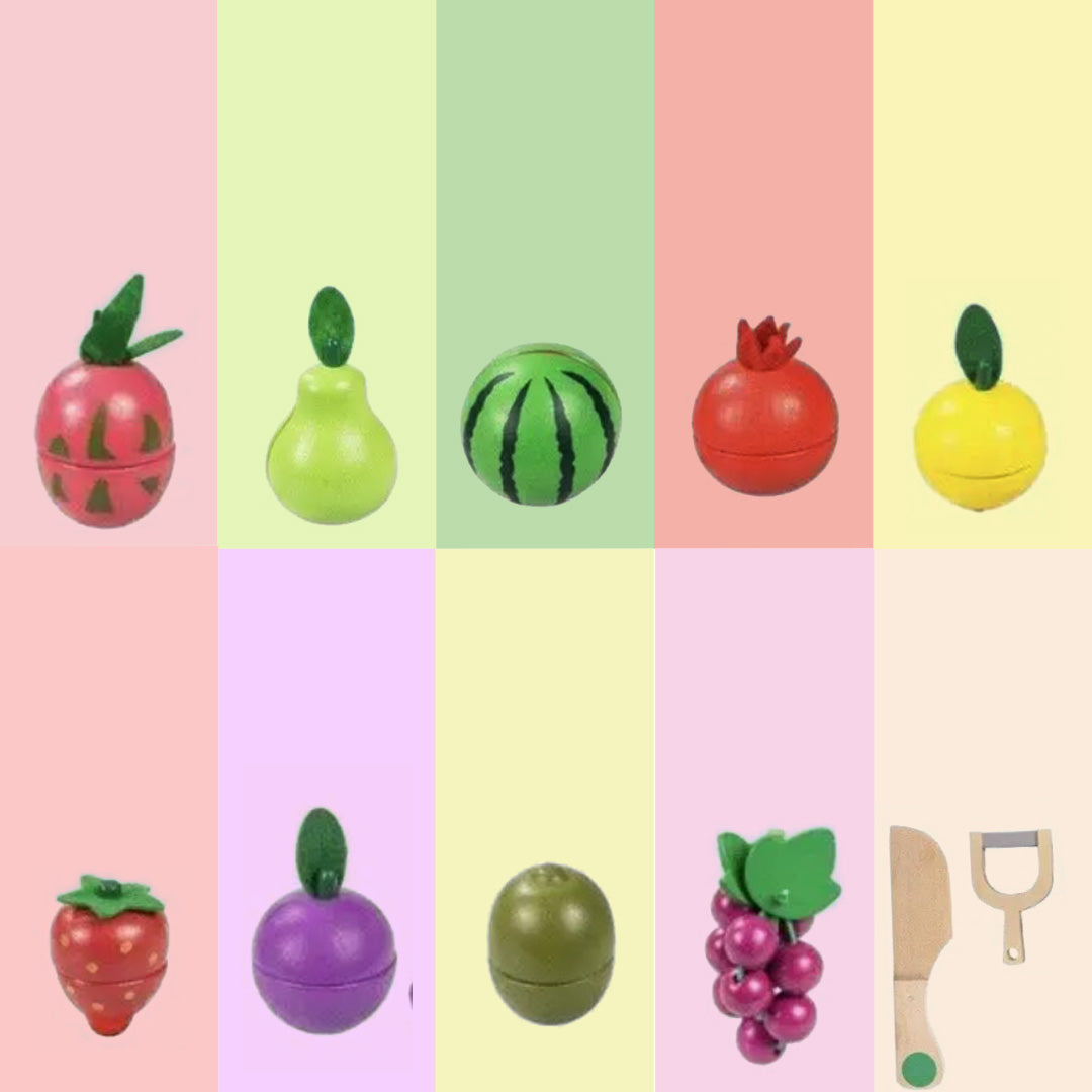 12 pc Magnetic Fruit Cutting Set