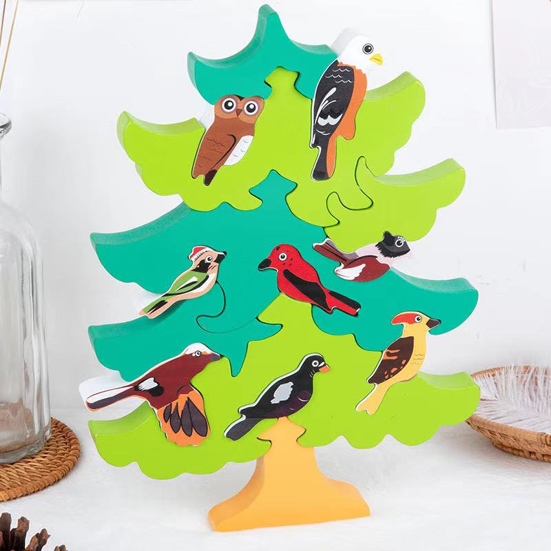 Australian / European Bird Tree Puzzle - Fine motor skills toys