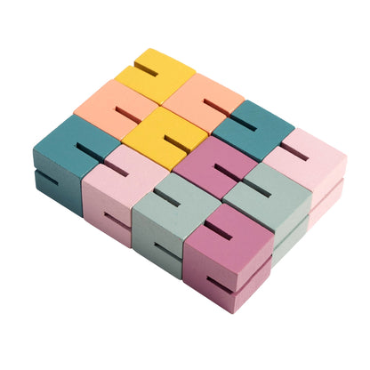 3D construction building blocks, children's puzzle cube string toys, versatile building block cubes