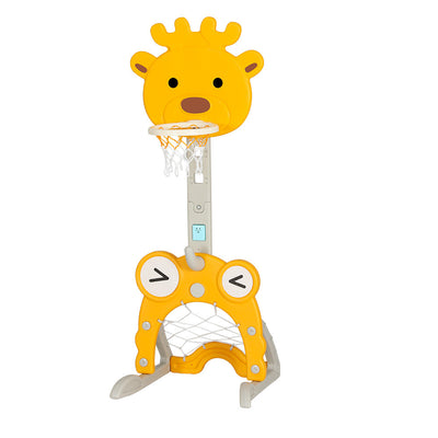 Kids Adjustable Basketball Hoop Set with Soccer, Golf, Ring Toss & Music Box –  Sports Toy