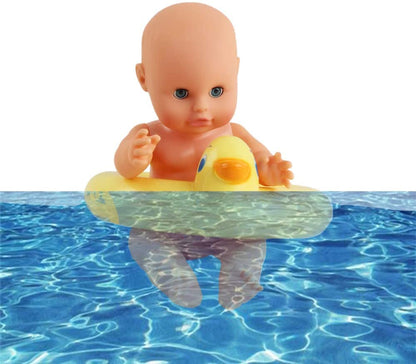 12” Interactive Swimming Baby Doll Bath Time Bathing and Swim Play Set with Toy Rubber Ring Soap Kids Toys Prefect Christmas Gift