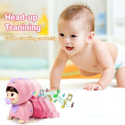 Bebé Gateando con Música y Luces, Juguete Interactivo Educativo para Caminar y Bailar, Juguetes Sensoriales, Juguete Educativo para el Tiempo Boca Abajo para Niños Pequeños
