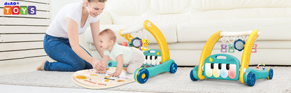 2-in-1 Baby Play Mat & Activity Gym- Plush Zoo Animal Ball Pit with Engaging Toys for Babies Aged 0-12 Months, ldeal for Early Development, Holiday Gifts, and Stimulating Playtime