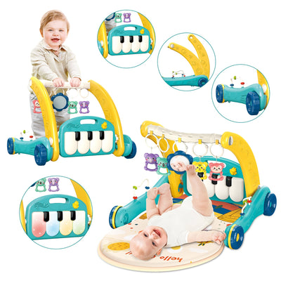 2-in-1 Baby Play Mat & Activity Gym- Plush Zoo Animal Ball Pit with Engaging Toys for Babies Aged 0-12 Months, ldeal for Early Development, Holiday Gifts, and Stimulating Playtime