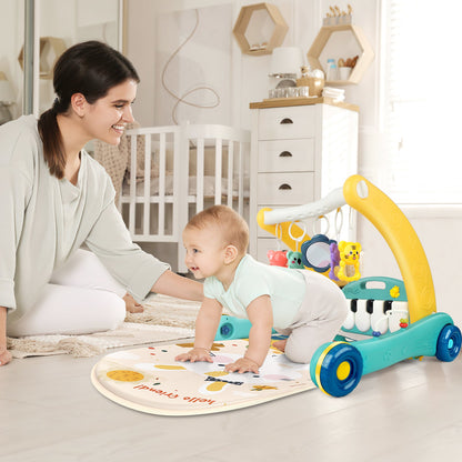 2-in-1 Baby Play Mat & Activity Gym- Plush Zoo Animal Ball Pit with Engaging Toys for Babies Aged 0-12 Months, ldeal for Early Development, Holiday Gifts, and Stimulating Playtime