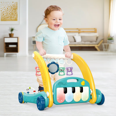 2-in-1 Baby Play Mat & Activity Gym- Plush Zoo Animal Ball Pit with Engaging Toys for Babies Aged 0-12 Months, ldeal for Early Development, Holiday Gifts, and Stimulating Playtime