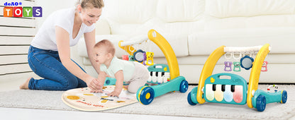 2-in-1 Baby Play Mat & Activity Gym- Plush Zoo Animal Ball Pit with Engaging Toys for Babies Aged 0-12 Months, ldeal for Early Development, Holiday Gifts, and Stimulating Playtime