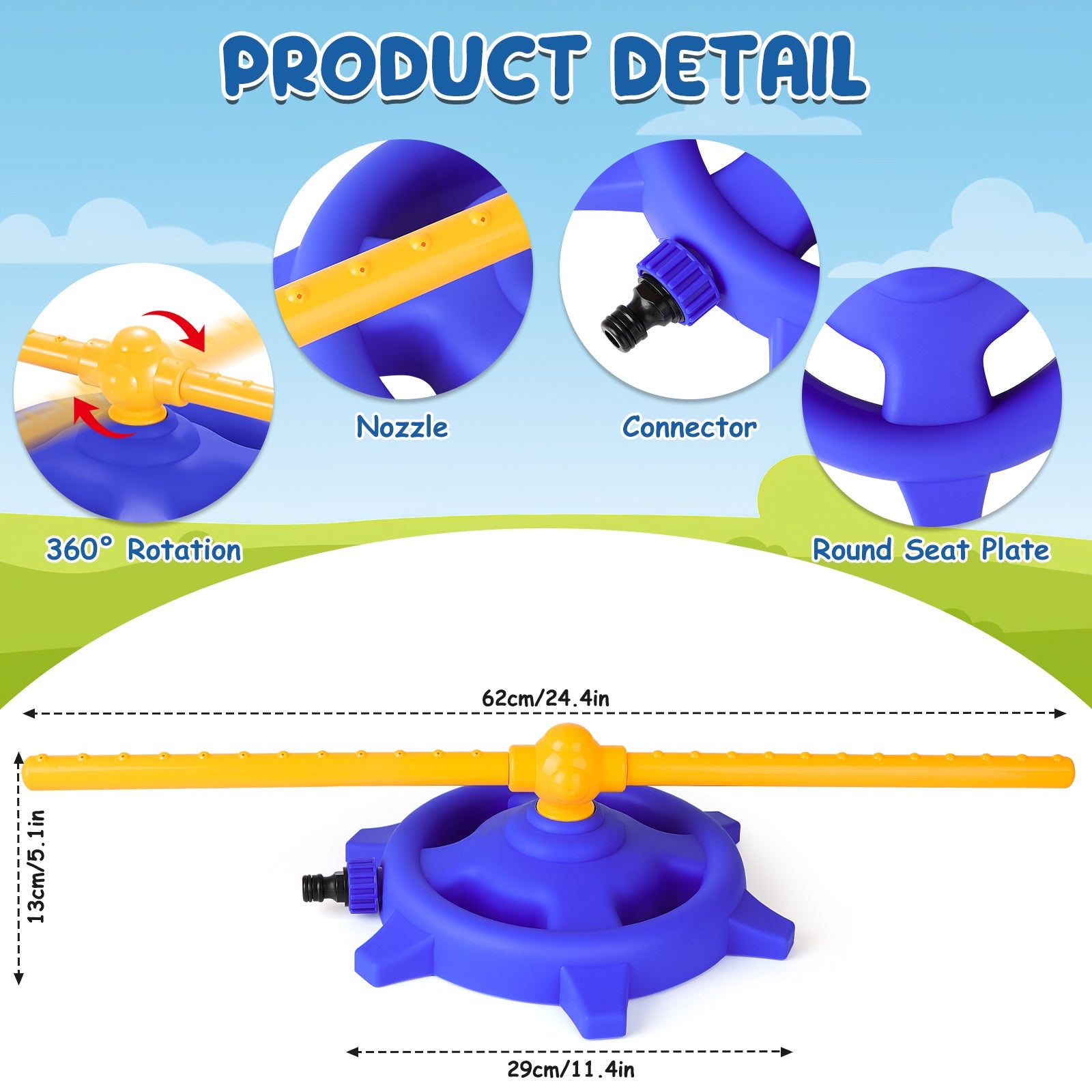 Yard Outdoor Activities Water Sprinklers Summer Toy for Kids Sprays Outside Garden Lawn Water Toys for Boys Girls Activities Backyard Game