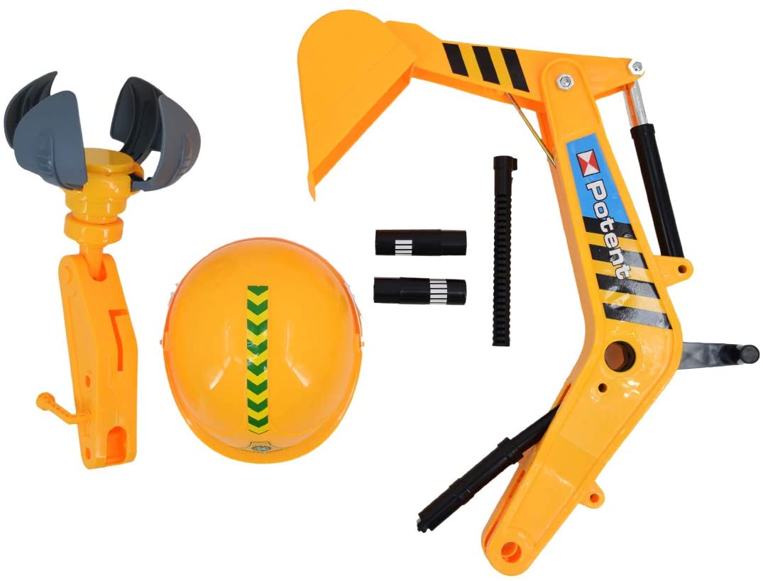 Ride On Excavator Digger 2 in1 for Toddlers Pedal Free Vehicle With Two Different Claws