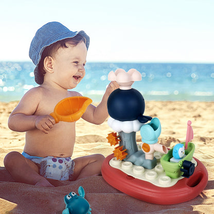 Baby Bath Toys Floating Boat Toys Baby Bath Tub Kids Bath interactive Sensory Toys with Waterwheel for Bathroom Bath time Swimming Pool