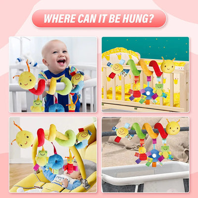 Baby Mobile Snake™ - Voor aan de kinderwagen of autostoeltje - Grijpspeelgoed