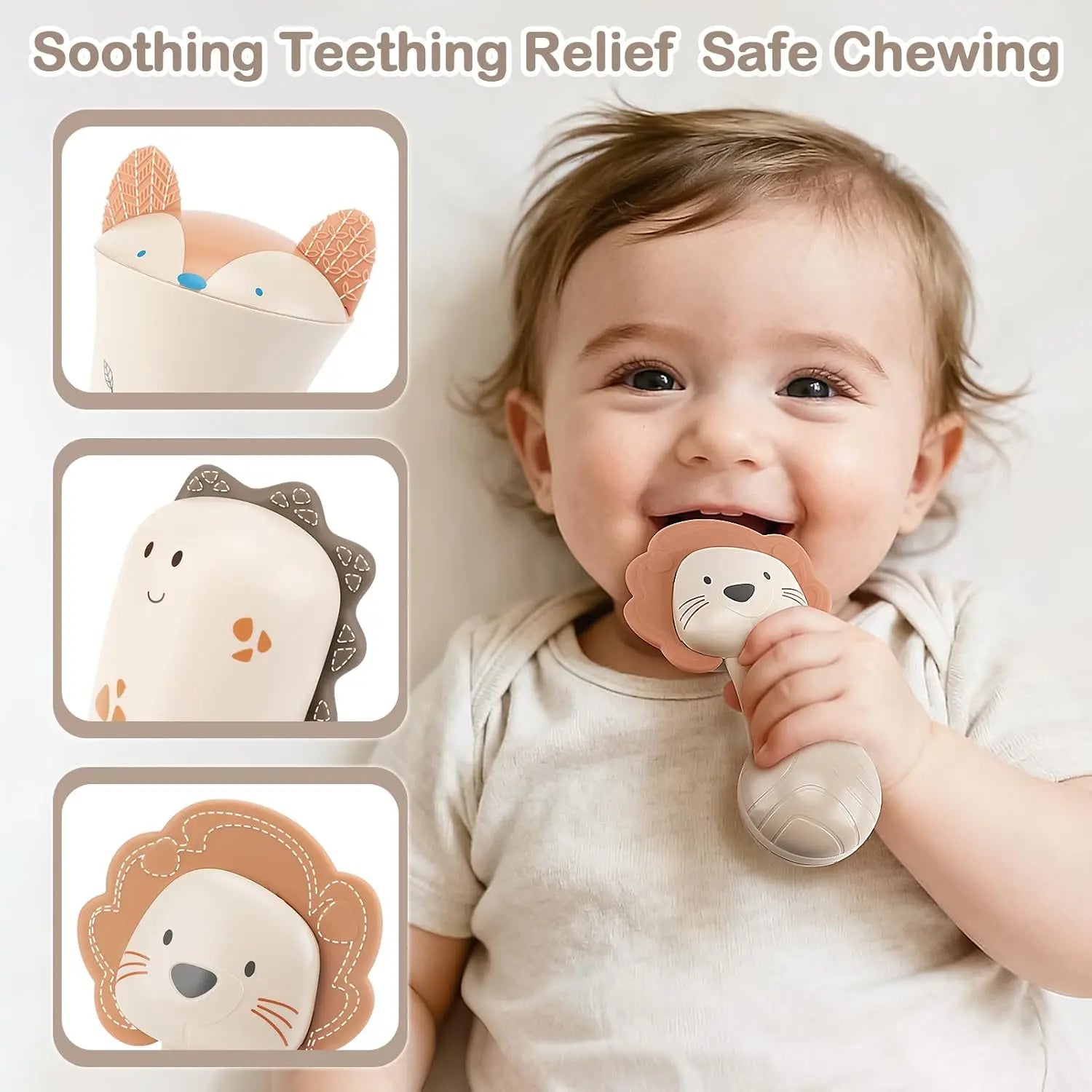 Baby Rattles and Teething Toys Set for Newborns 0–6 Months