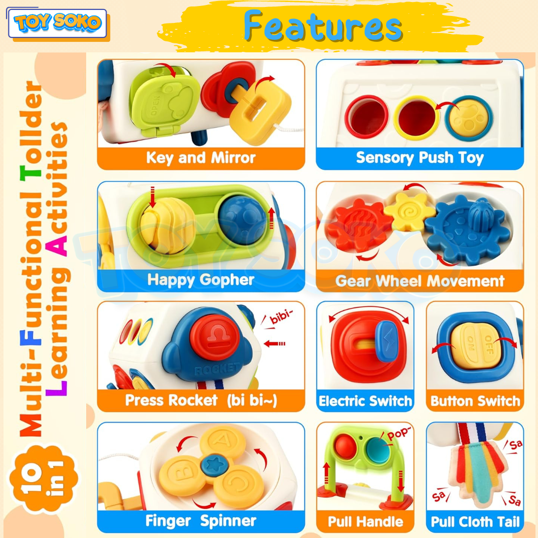 Activity Cube – 10-in-1 Baby Development Toys for Toddlers