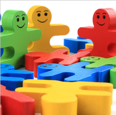 16PCS Wooden Balance Villain Blocks - Open Ended Wooden Toys