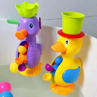 Fidtoy Bathtub Attachment Bathtub Toy – Toddler Waterwheel Bath Toy with Suction Cups for Baby Bath Time Play