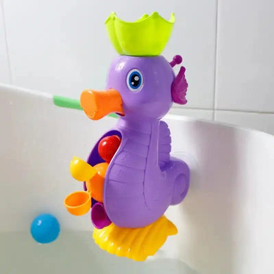 Fidtoy Bathtub Attachment Bathtub Toy – Toddler Waterwheel Bath Toy with Suction Cups for Baby Bath Time Play