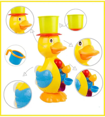 Fidtoy Bathtub Attachment Bathtub Toy – Toddler Waterwheel Bath Toy with Suction Cups for Baby Bath Time Play