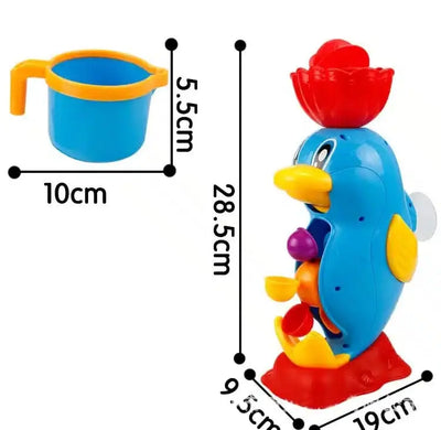 Fidtoy Bathtub Attachment Bathtub Toy – Toddler Waterwheel Bath Toy with Suction Cups for Baby Bath Time Play