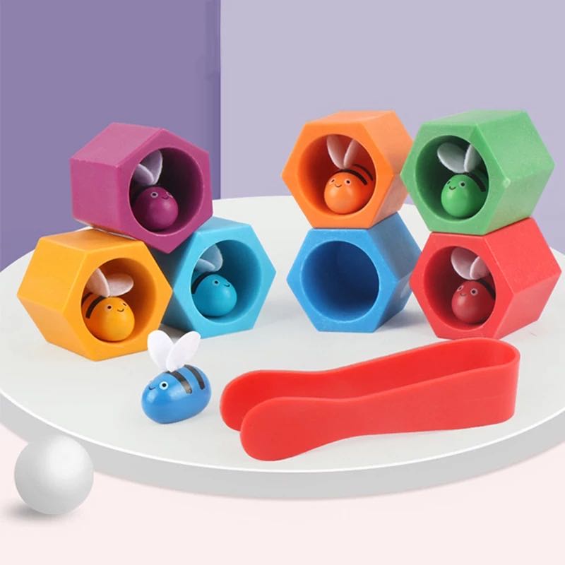 Bee Hive Color sorting Game - Montessori Educational Toys