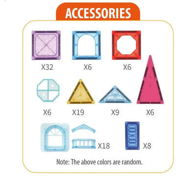 Fidtoy 110 Piece Magnetic Building Block Set for Kids