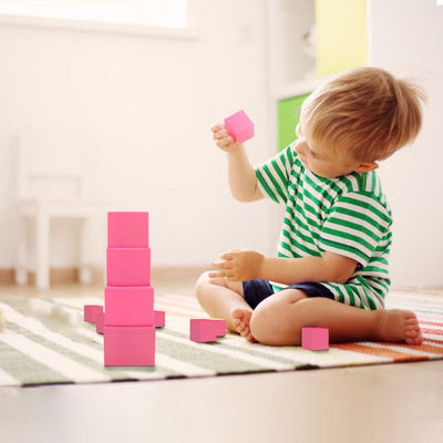 Tour rose Fidtoy Montessori - Jouet sensoriel à empiler pour enfants