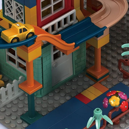 Building Blocks Car Run Set