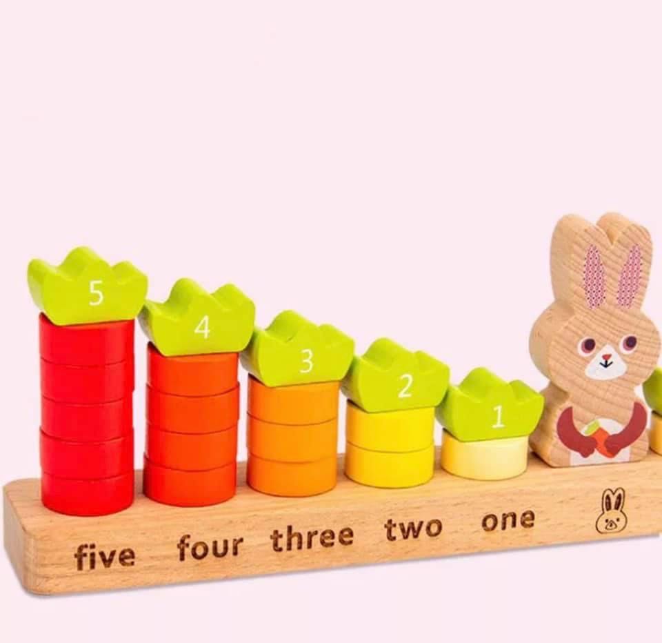 Wooden Rabbit Balance Counting- Mathematics toys