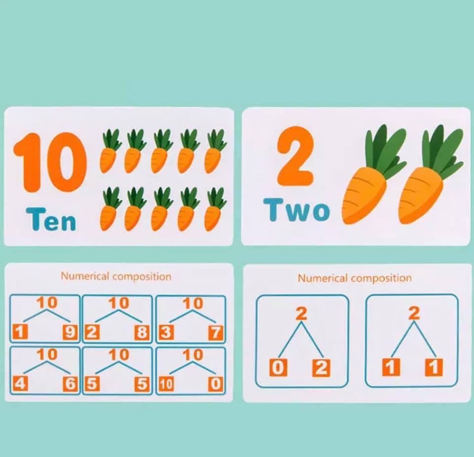 Wooden Rabbit Balance Counting- Mathematics toys