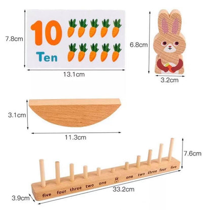 Wooden Rabbit Balance Counting- Mathematics toys