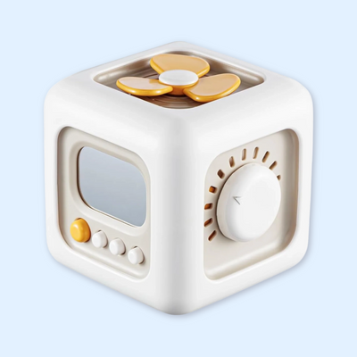 Fidtoy Montessori Busy Cube Sensory Toy for Toddlers 6-in-1 Activity