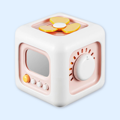 Fidtoy Montessori Busy Cube Sensory Toy for Toddlers 6-in-1 Activity